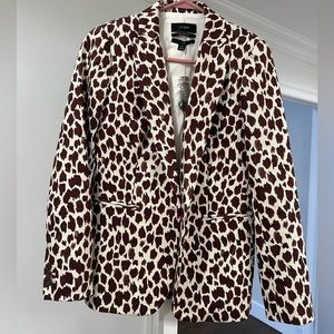 NWT J Crew animal print blazer